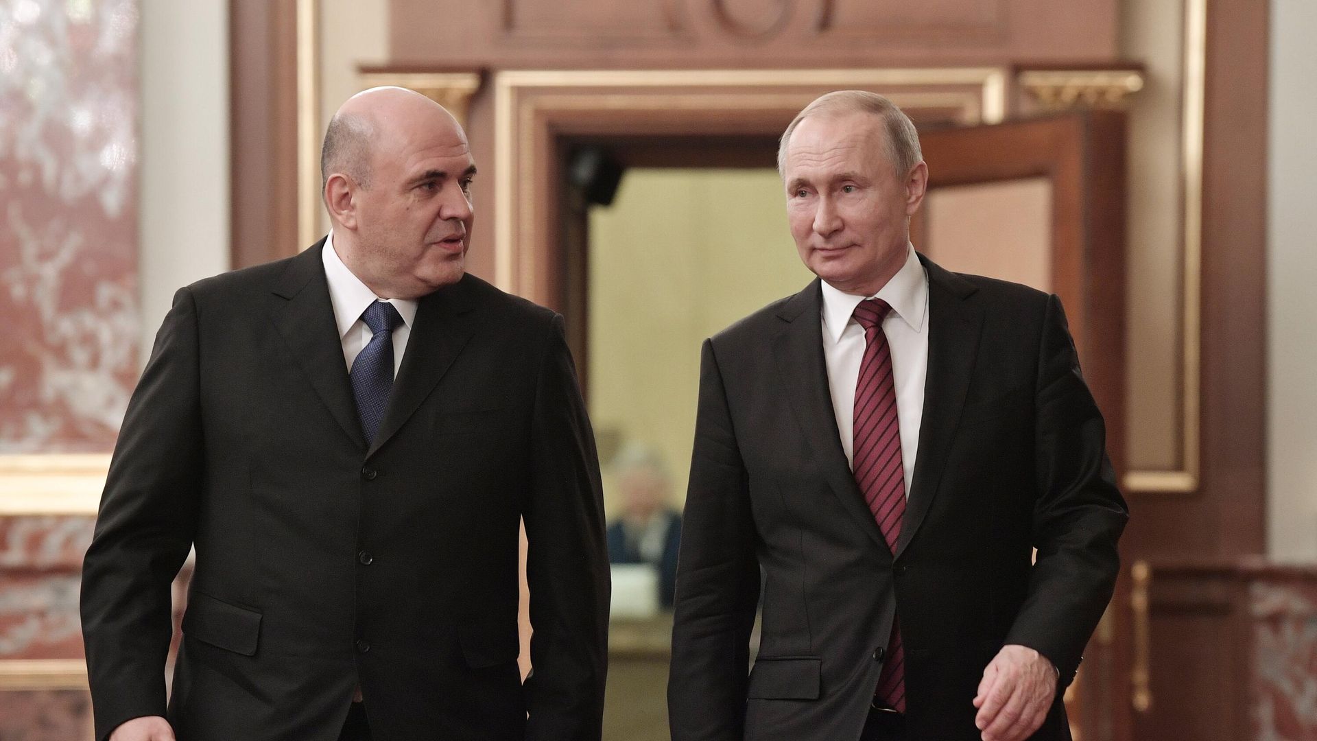 Президент Владимир Путин и председатель правительства Михаил Мишустин Президент Владимир Путин и председатель правительства Михаил Мишустин - РИА Новости, 1920, 05.07.2023