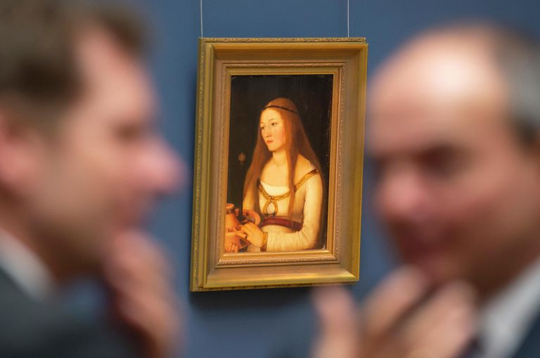 Портрет Святой Екатерины авторства Ганса Гольбейна в музее Duke Museum в Готе, Германия