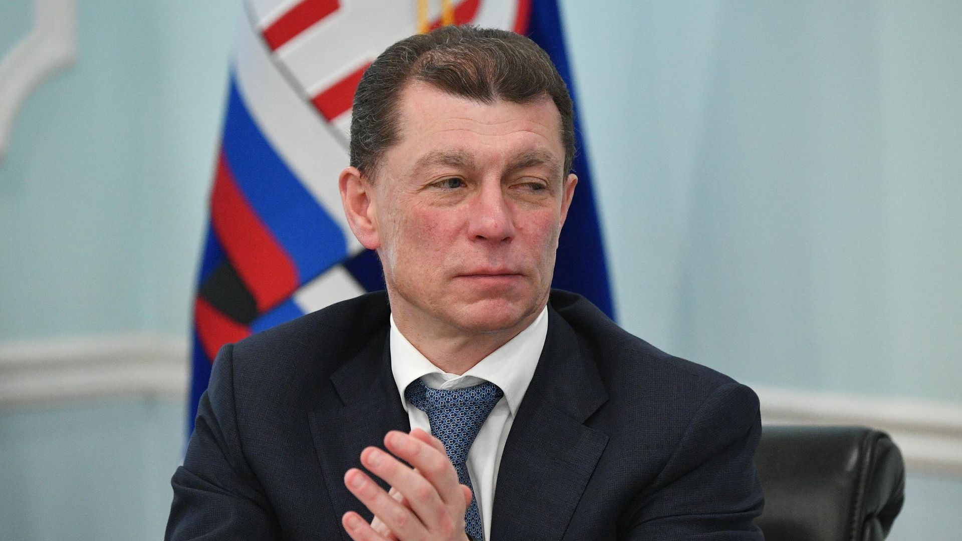 Глава Пенсионного фонда России Максим Топилин во время церемонии представления заместителем председателя правительства РФ Татьяной Голиковой коллективу ПФР - РИА Новости, 1920