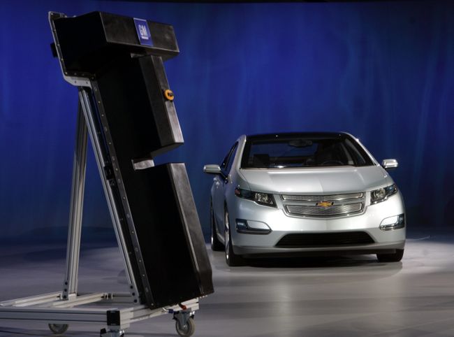 Автомобиль Chevrolet Volt на международном автосалоне в Детройте