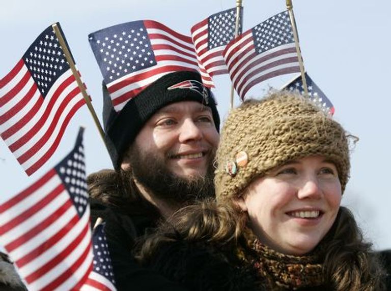 Зрители на церемонии инауграции 44-ого президента США Барака Обамы Зрители на церемонии инауграции 44-ого президента США Барака Обамы