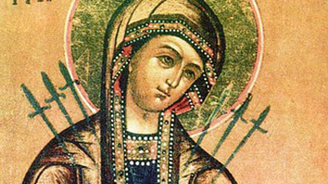 Икона Божией Матери Умягчение злых сердец (Семистрельная) Икона Божией Матери Умягчение злых сердец (Семистрельная)