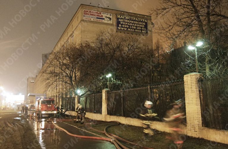 Ликвидация пожара в МАИ Ликвидация пожара в МАИ