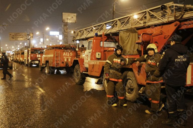 Ликвидация пожара в МАИ Ликвидация пожара в МАИ