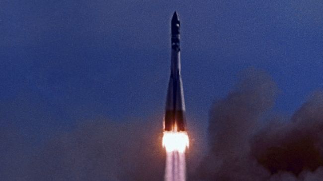 Космический корабль Восток в полёте