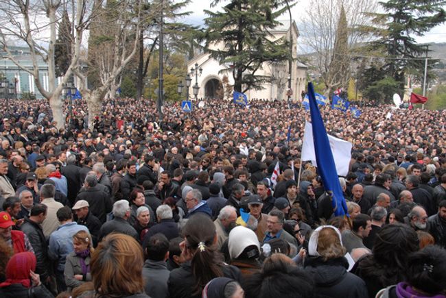 Митинг оппозиции в Грузии