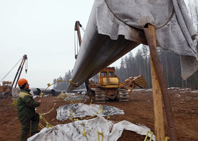 Строительство сухопутного участка Северо-Европейского газопровода