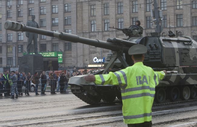 Репетиция военного парада, посвященного Дню Победы