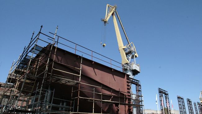 Строительство плавучей атомной электростанции (ПАЭС) в Санкт-Петербурге. Архив Строительство плавучей атомной электростанции (ПАЭС) в Санкт-Петербурге. Архив