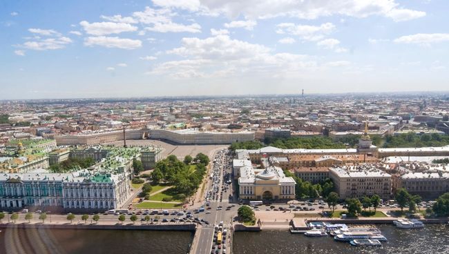 Вид Петербурга с верхней точки. Архивное фото