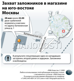 Захват заложников в магазине на юго-востоке Москвы