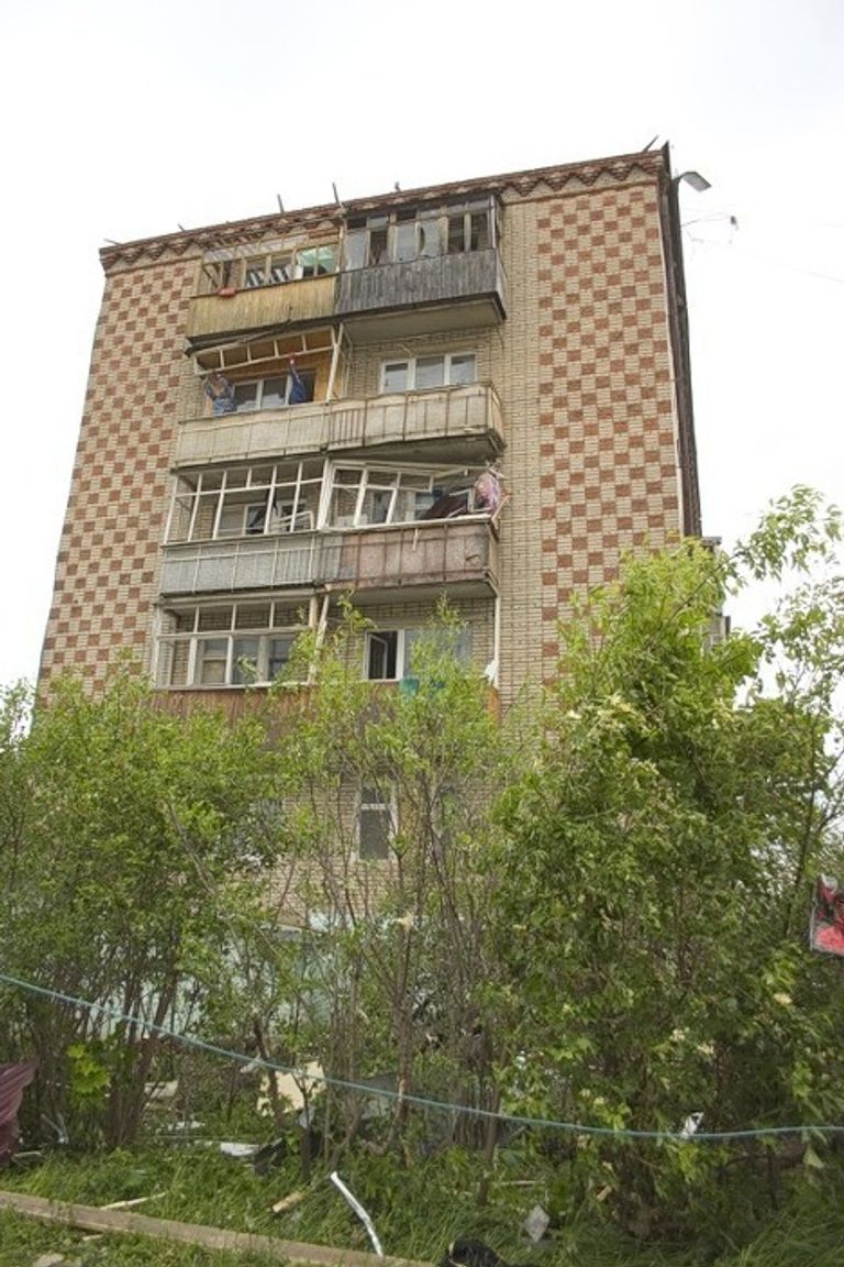 Последствия торнадо в Краснозаводске Последствия торнадо в Краснозаводске