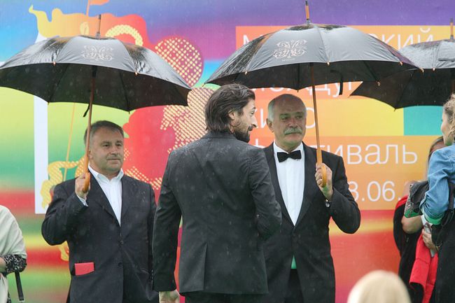 Президент ММКФ Никита Михалков и актер Эдриан Броуди