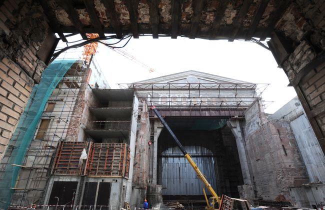 Реставрационные работы в Большом театре в Москве