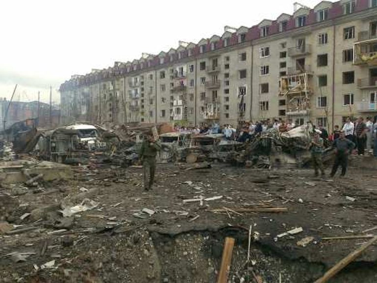 На месте теракта в Назрани На месте теракта в Назрани
