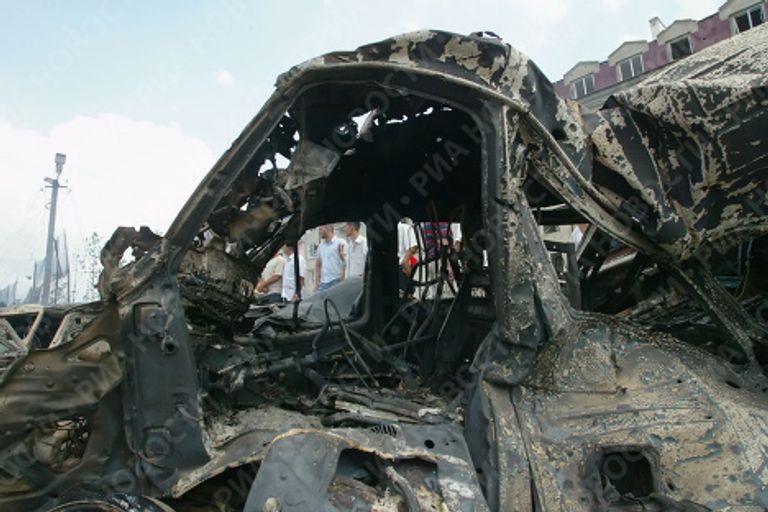 На месте теракта в Назрани На месте теракта в Назрани