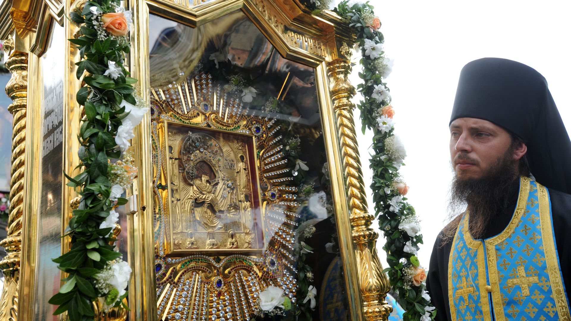 Божественная литургия по случаю 450-летия явления чудотворной Почаевской иконы Божией Матери Божественная литургия по случаю 450-летия явления чудотворной Почаевской иконы Божией Матери - РИА Новости, 1920, 16.03.2022