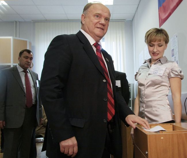 Лидер КПРФ Геннадий Зюганов 