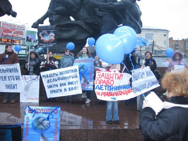 Пикет в защиту дельфинов Утришского дельфинария Пикет в защиту дельфинов Утришского дельфинария