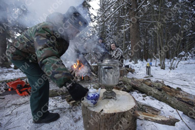 Проводы главной новогодней ели России на территории лесничества в Московской области Проводы главной новогодней ели России на территории лесничества в Московской области