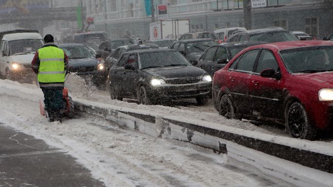 Снегопад в Москве