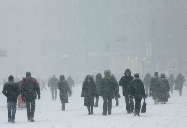 Снегопад в Киеве