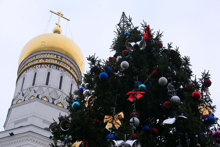 Главная новогодняя елка России на Соборной площади Кремля Главная новогодняя елка России на Соборной площади Кремля