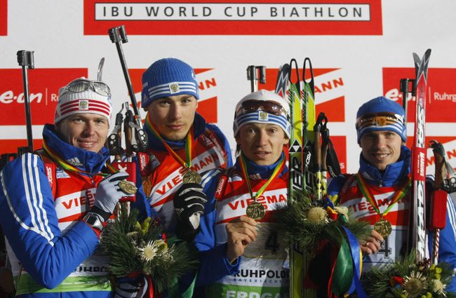 Иван Черезов, Антон Шипулин, Максим Чудов и Евгений Устюгов (слева направо). Архив