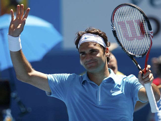 Швейцарский теннисист Роджер Федерер на Australian Open.