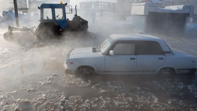 Авария водопровода в Барнауле Авария водопровода в Барнауле