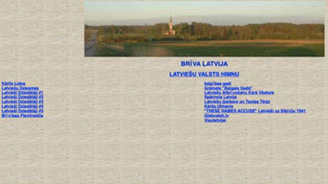 Скриншот сайта www.latvietislatvija.com Скриншот сайта www.latvietislatvija.com