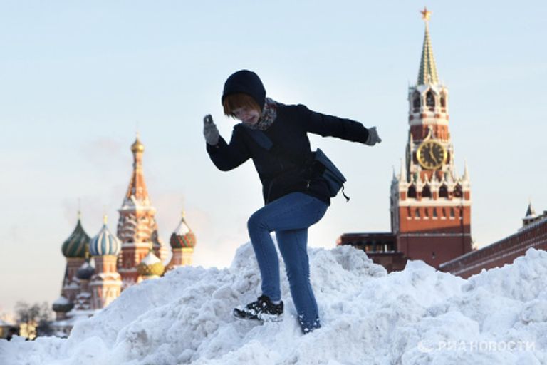 Зимний день в Москве Зимний день в Москве