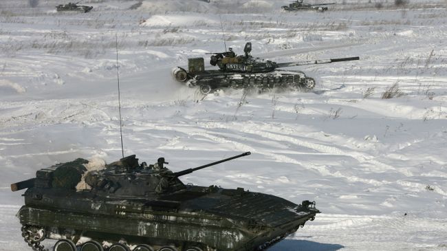 Учения с участием танков. Архивное фото