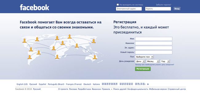 Сайт www.facebook.com Сайт www.facebook.com