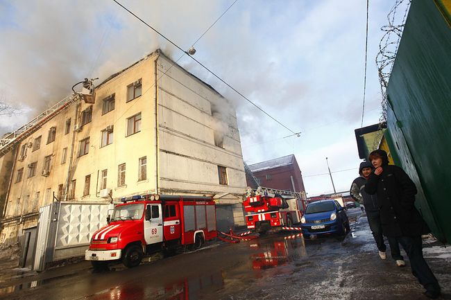 Пожар на северо-востоке Москвы