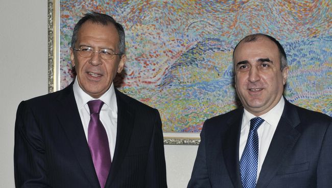 Министры иностранных дел России и Азербайджана Сергей Лавров и Эльмар Мамедъяров. Архивное фото Министры иностранных дел России и Азербайджана Сергей Лавров и Эльмар Мамедъяров. Архивное фото