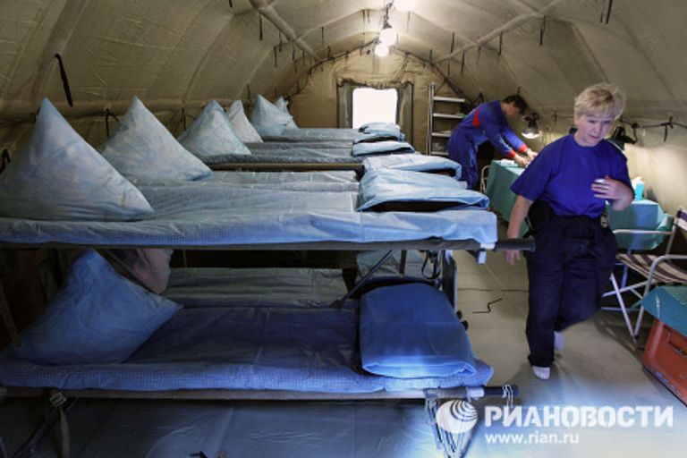 Развертывание аэромобильного госпиталя МЧС РФ в Чили Развертывание аэромобильного госпиталя МЧС РФ в Чили