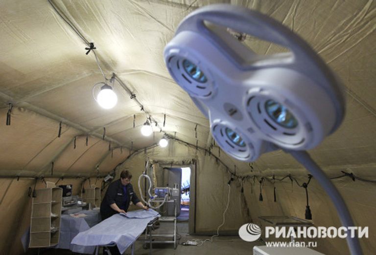 Развертывание аэромобильного госпиталя МЧС РФ в Чили Развертывание аэромобильного госпиталя МЧС РФ в Чили