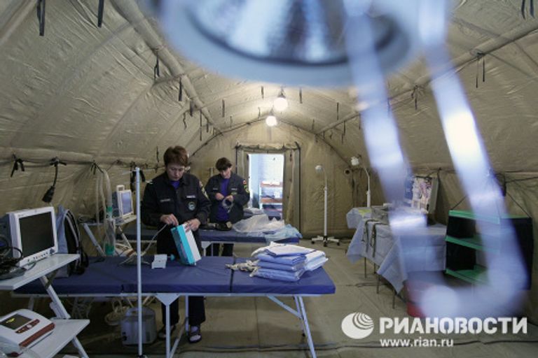Развертывание аэромобильного госпиталя МЧС РФ в Чили Развертывание аэромобильного госпиталя МЧС РФ в Чили