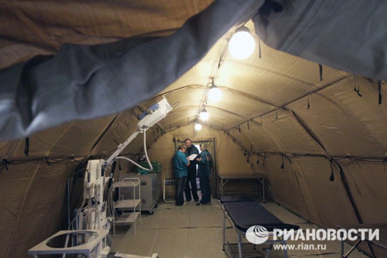 Развертывание аэромобильного госпиталя МЧС РФ в Чили Развертывание аэромобильного госпиталя МЧС РФ в Чили