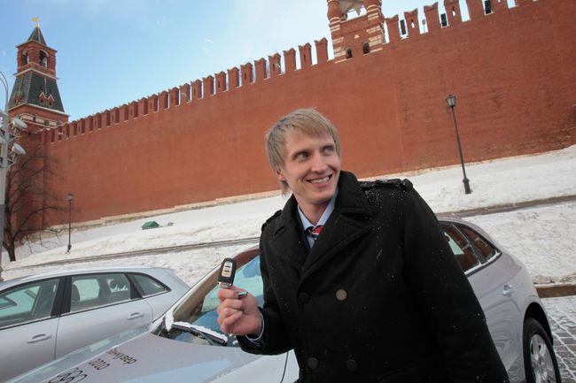 Награждение призеров Олимпиады - 2010 на Васильевском спуске