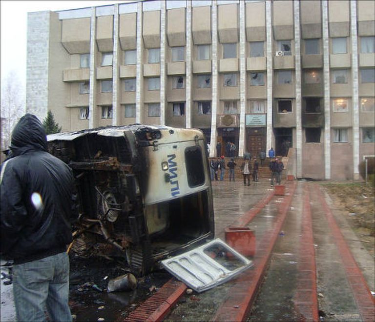 Беспорядки в киргизском городе Таласе