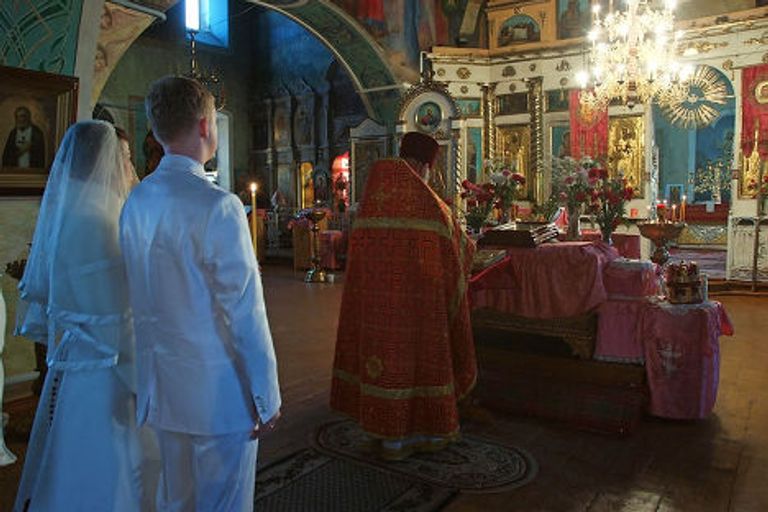 Венчание в сельском храме  Евгений и Анна
