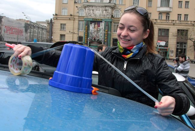 Автовладельцы на автопробеге Нет мигалкам!