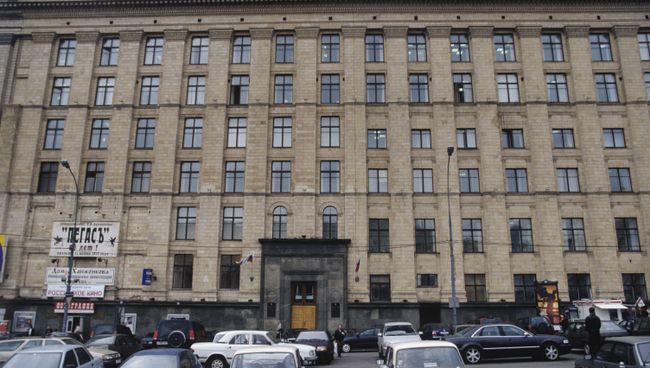 Вид на здание Министерства экономического развития и торговли. Архивное фото Вид на здание Министерства экономического развития и торговли. Архивное фото