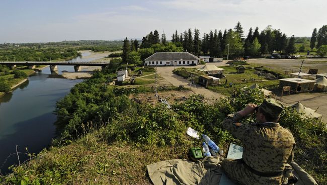 Пограничная застава на абхазско-грузинской границе. Архивное фото