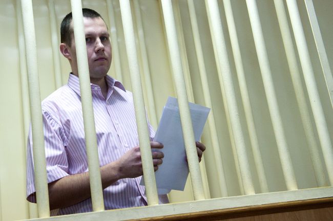 Николай Захаркин в зале заседания Московского окружного военного суда