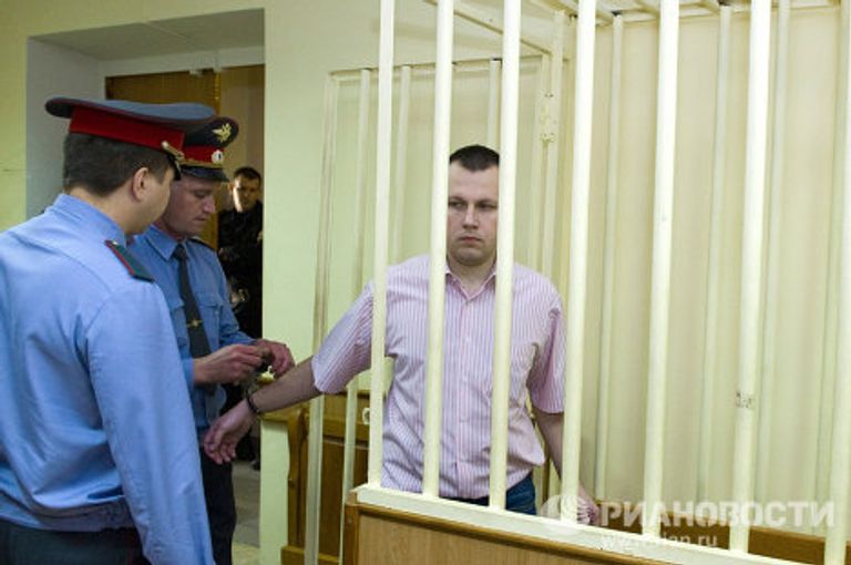 Николай Захаркин в зале заседания Московского окружного военного суда Николай Захаркин в зале заседания Московского окружного военного суда