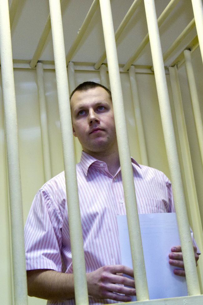 Николай Захаркин в зале заседания Московского окружного военного суда