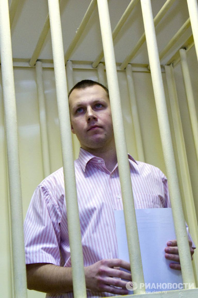 Николай Захаркин в зале заседания Московского окружного военного суда Николай Захаркин в зале заседания Московского окружного военного суда